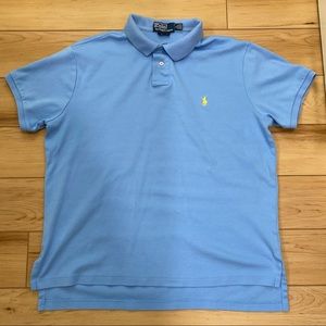 Polo by Ralph Lauren - Men’s Polo Shirt - Light Blue - Size L - 100% Cotton